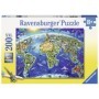 Puzzle Harta Cu Monumentele Lumii, 200 Piese Ravensburger - 3